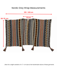 Nordic Grey Wrap measurement diagram