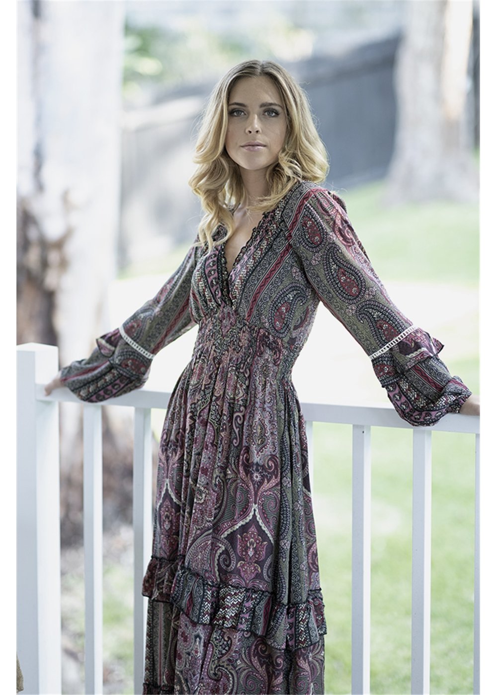 WINE Katrina Maxi Dress - Wine