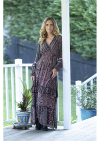 WINE Katrina Maxi Dress - Wine