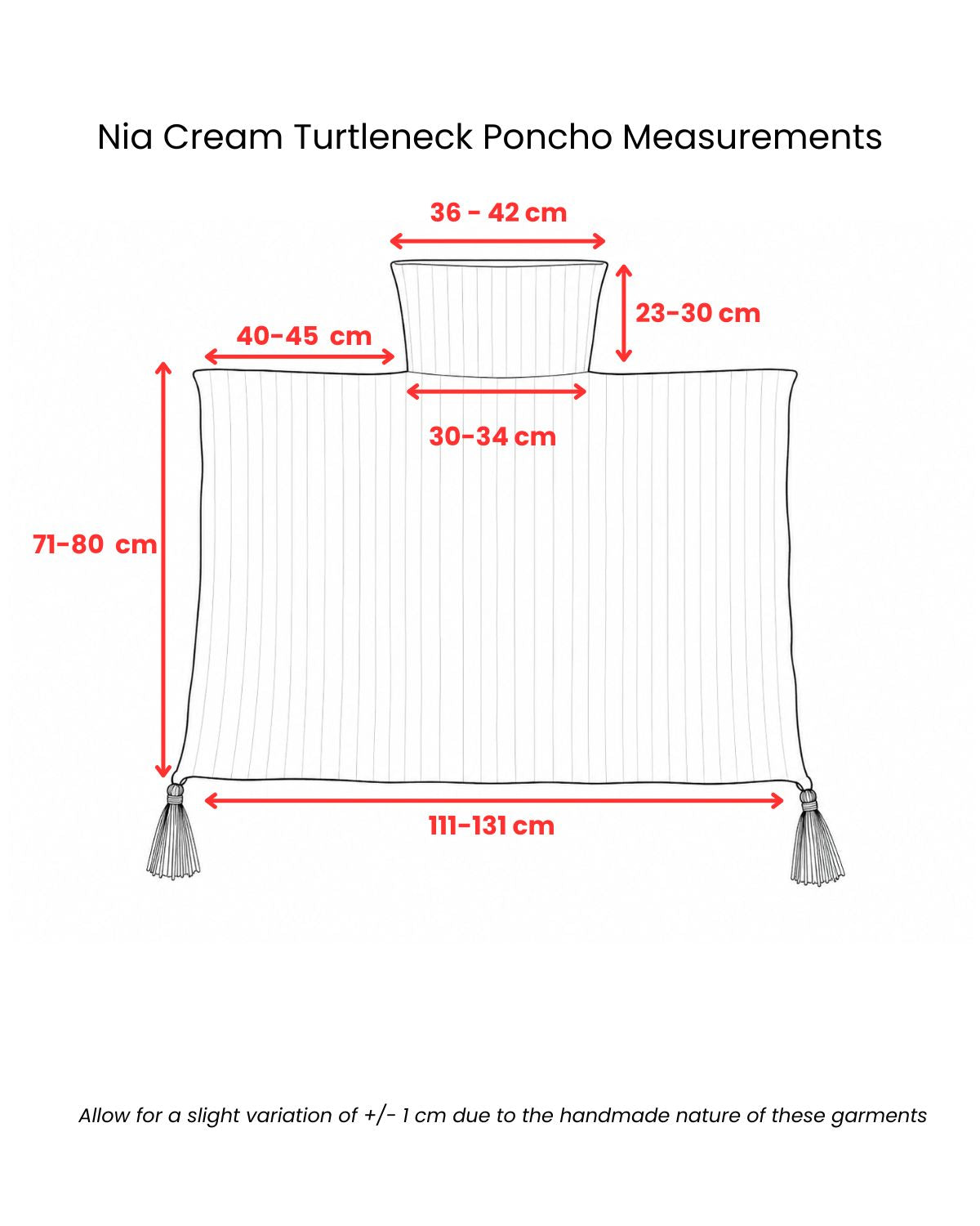 Nia Cream Turtleneck Poncho