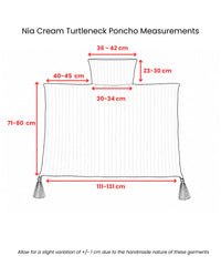 Nia Cream Turtleneck Poncho
