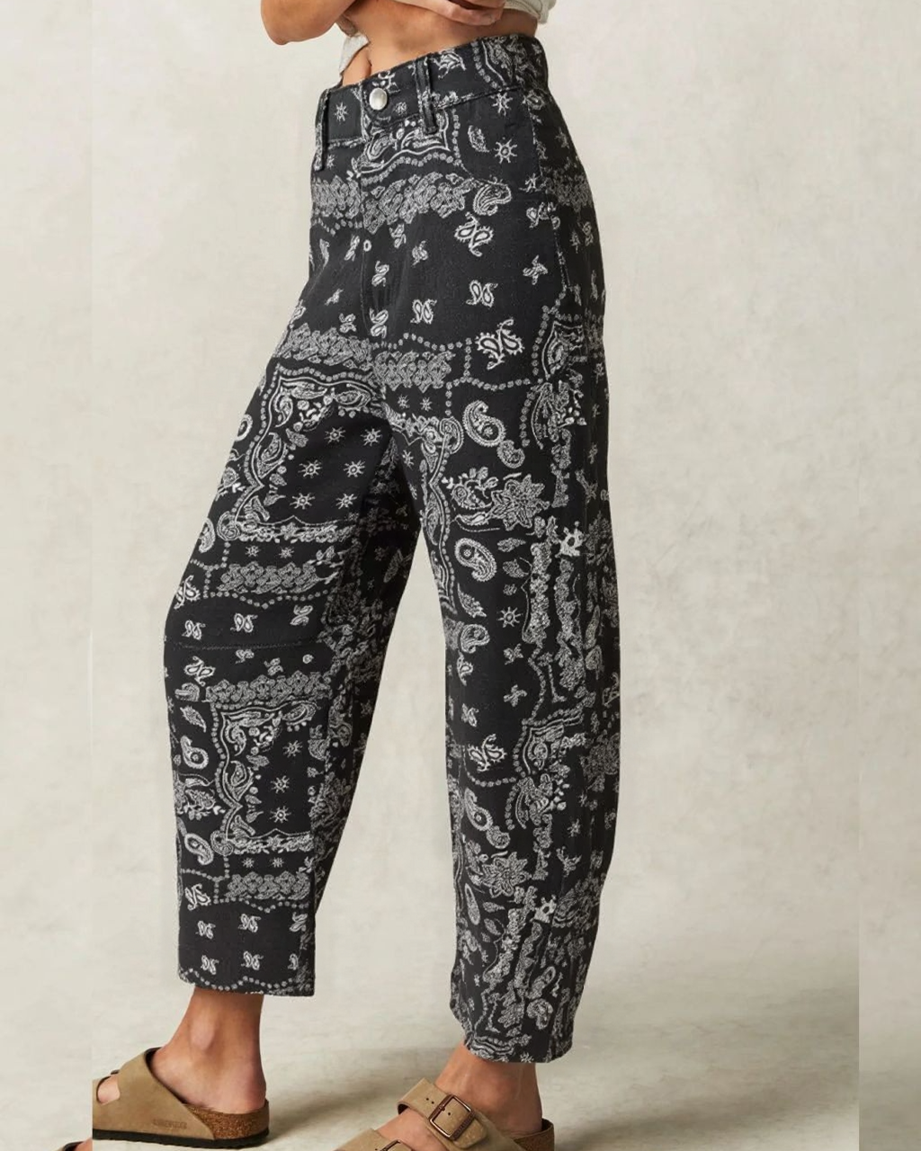 Bandana Barrel Jeans - Blue