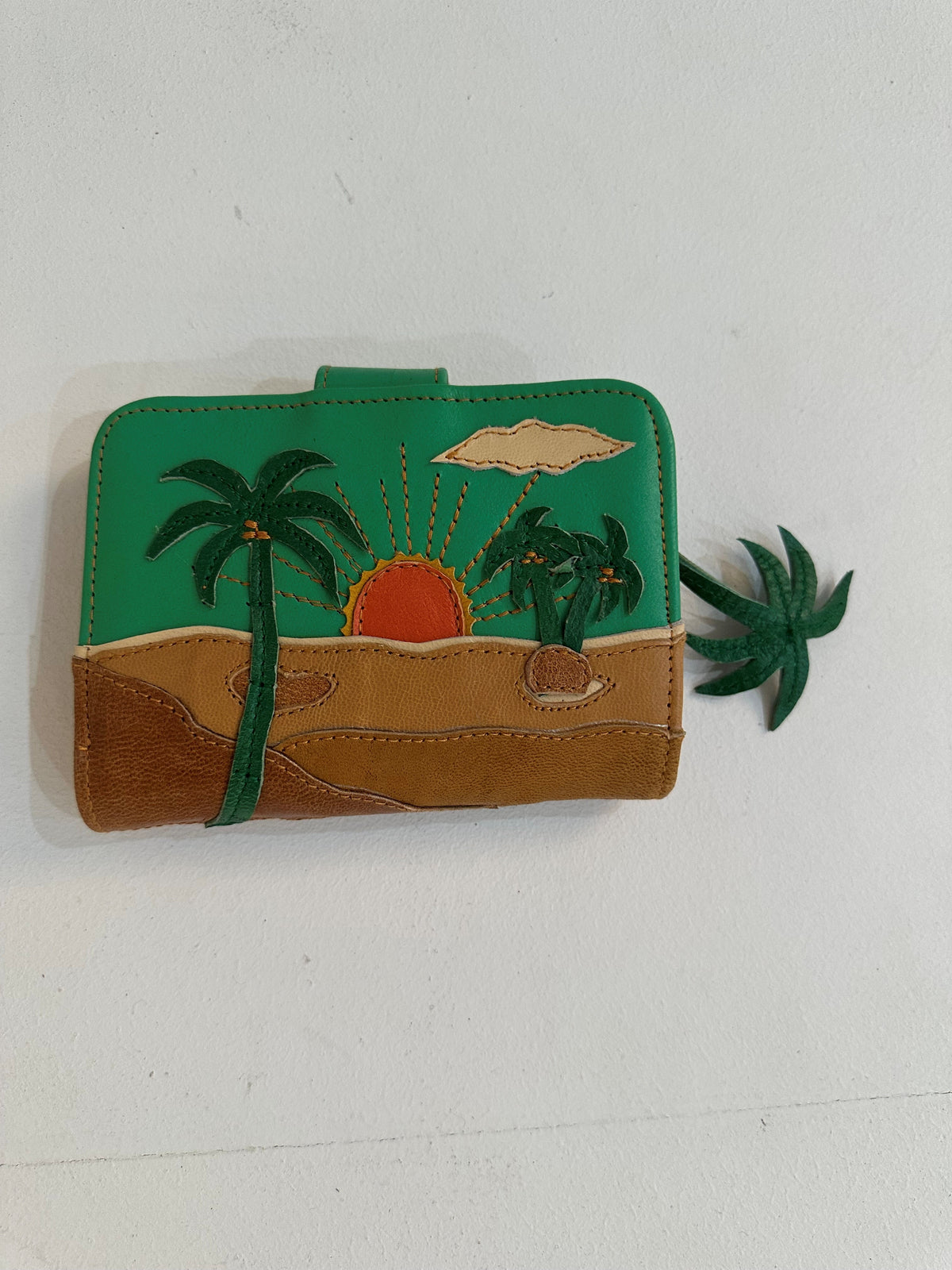 Magnetic Wallet - Leather - Palm, Cactus