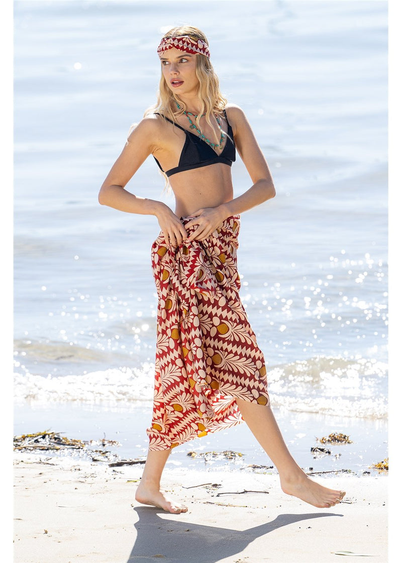 Coral Cotton Sarong