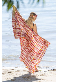 Coral Cotton Sarong