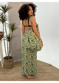 Geo Green Bag and Sarong (Set)