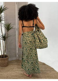 Geo Green Bag and Sarong (Set)