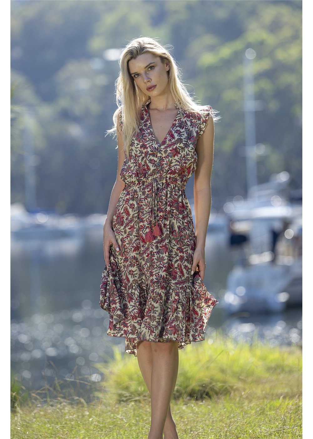 Shula Frill Dress, front view