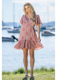 Binda V-Neck Short Dress