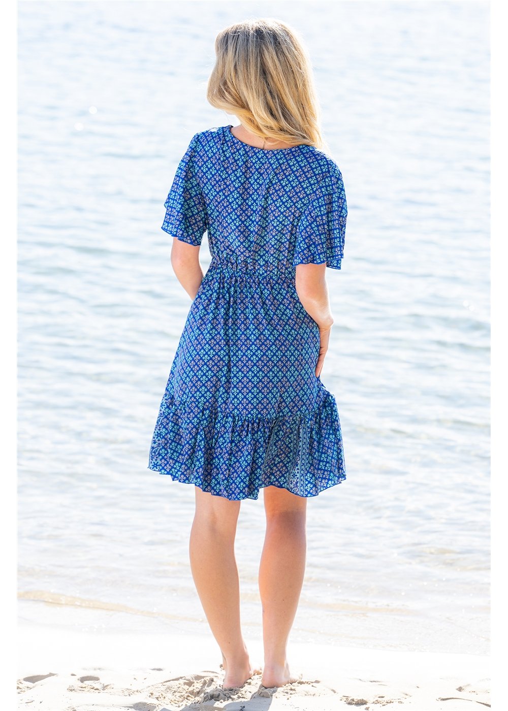 Pirrin V Neck Short Dress, view 3