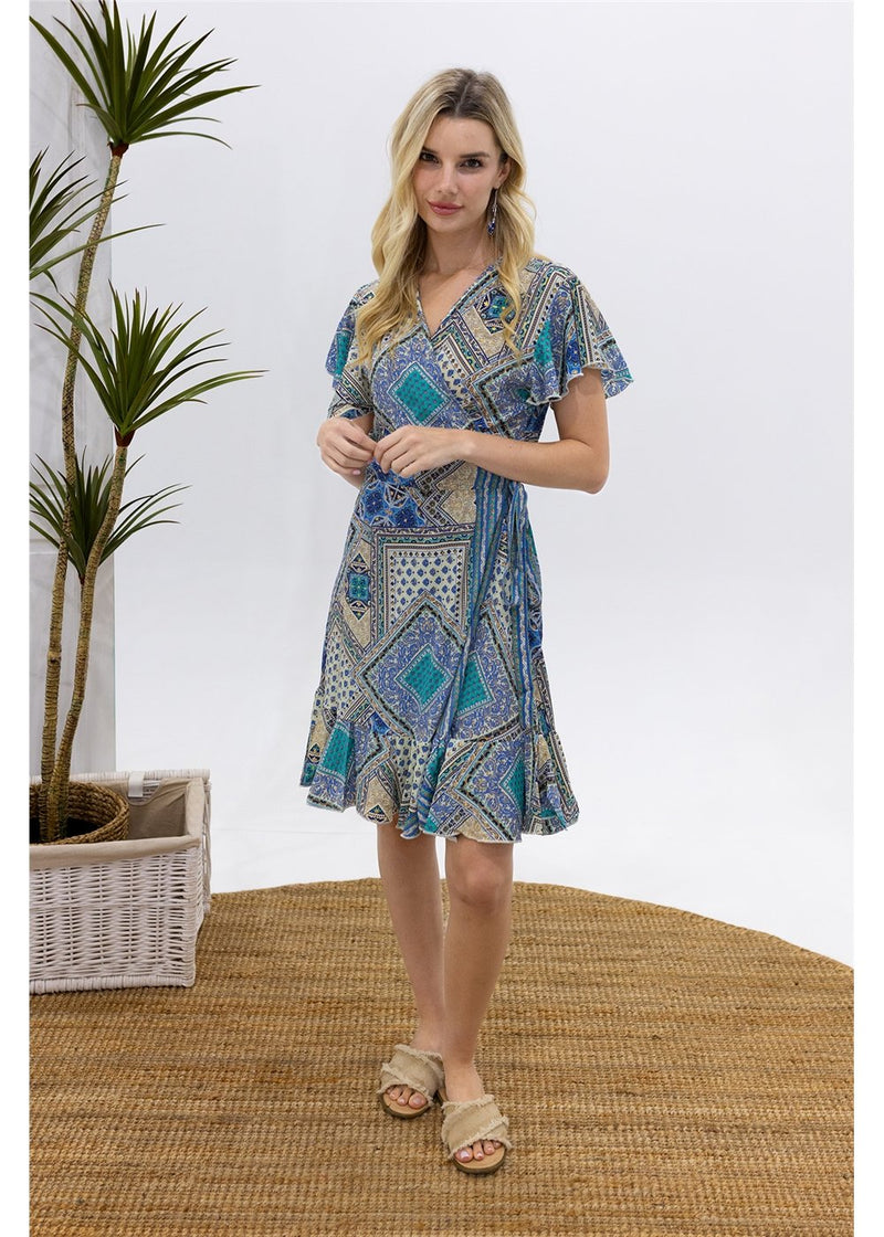 Laki Short Wrap Dress