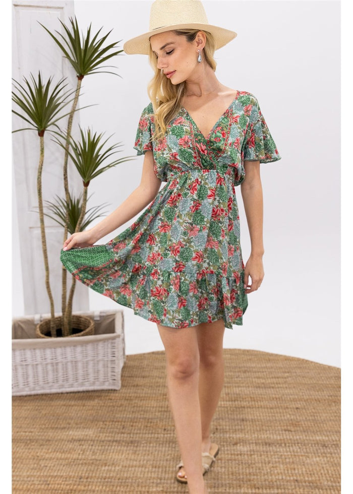 Mele Short Sleeve Midi Dress