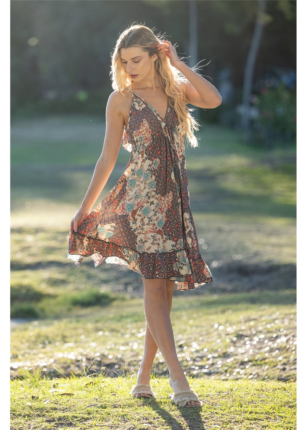 Samara Short Gypsy Dress, front view