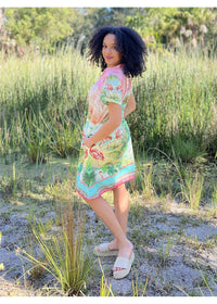 Flamingo Pintuck Dress