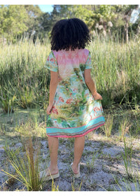Flamingo Pintuck Dress