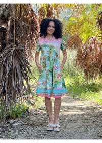 Flamingo Pintuck Dress