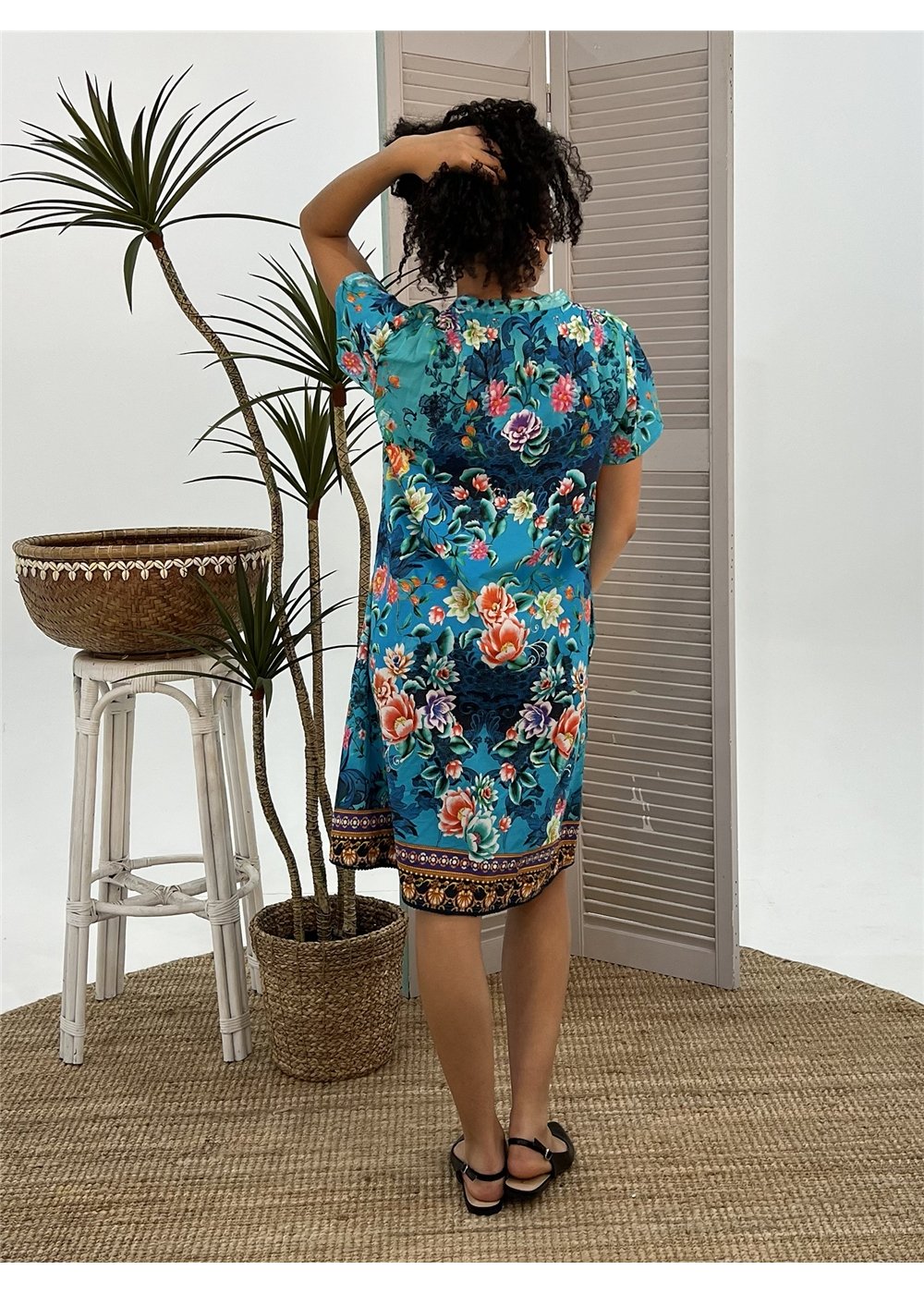 Lotus Garden Pintuck Dress