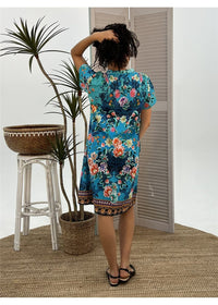 Lotus Garden Pintuck Dress