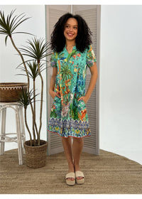 Tea House Pintuck Dress