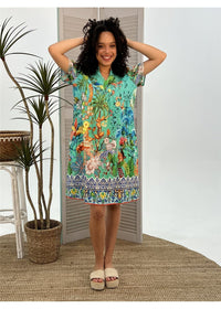 Tea House Pintuck Dress
