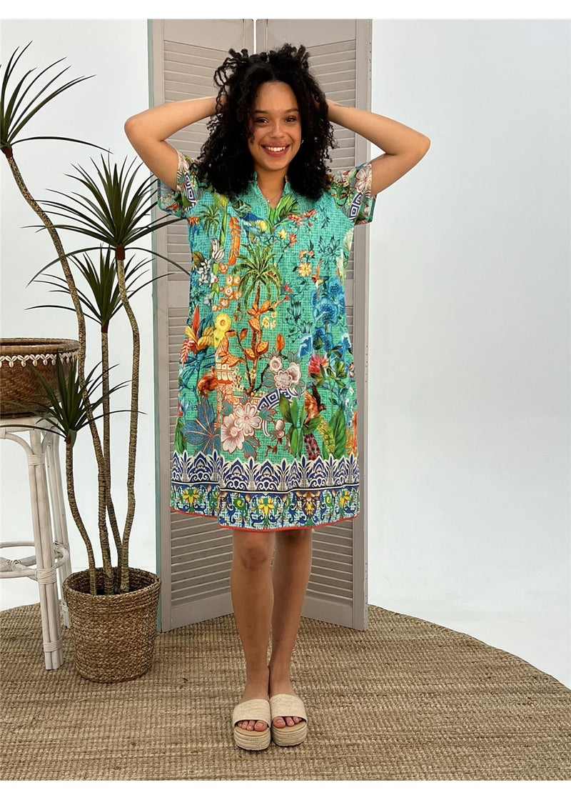 Tea House Pintuck Dress