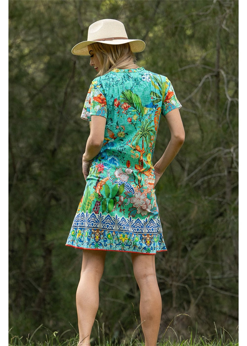 Tea House Pintuck Dress
