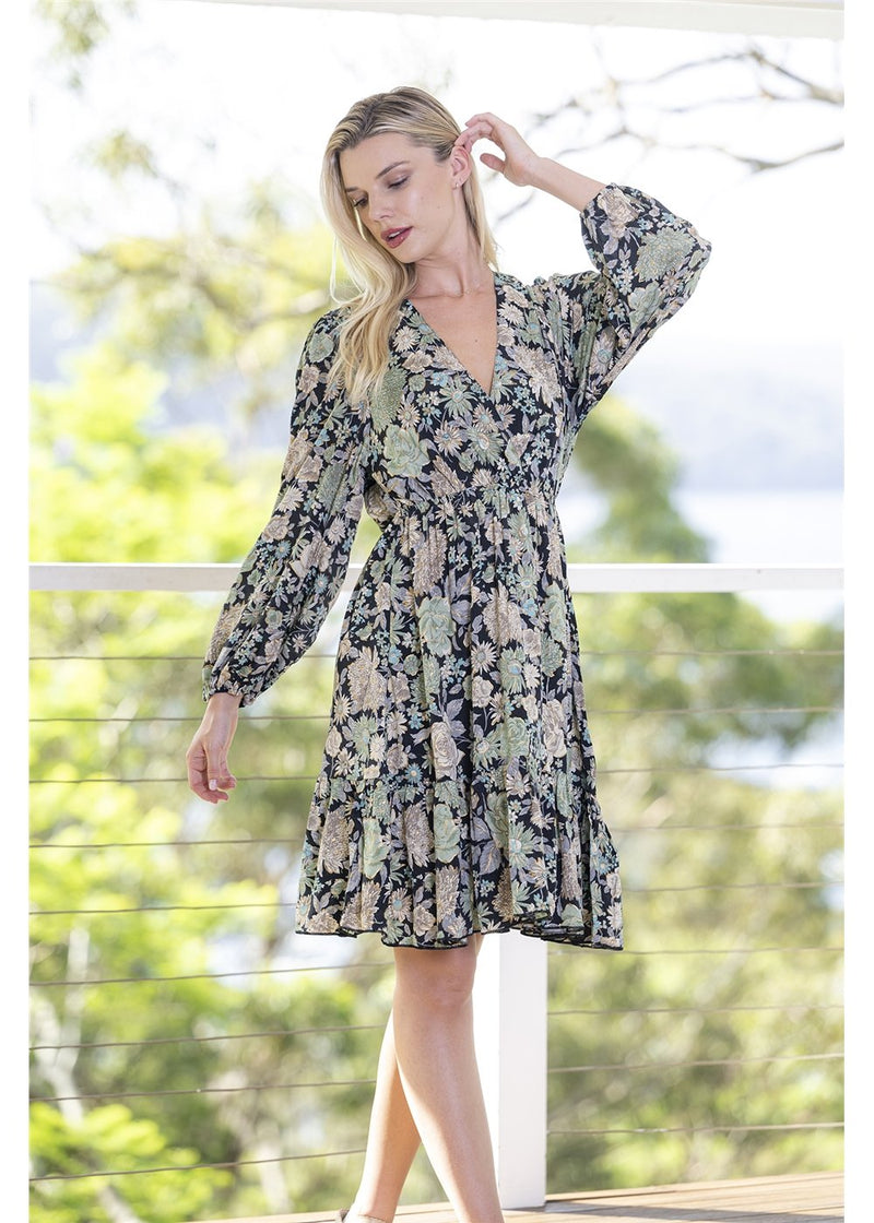 Gia Long Sleeve Midi Dress
