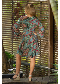 Harriet Flare Sleeve Short Dress