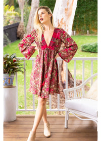 Sofia Flare Sleeve Short Dress
