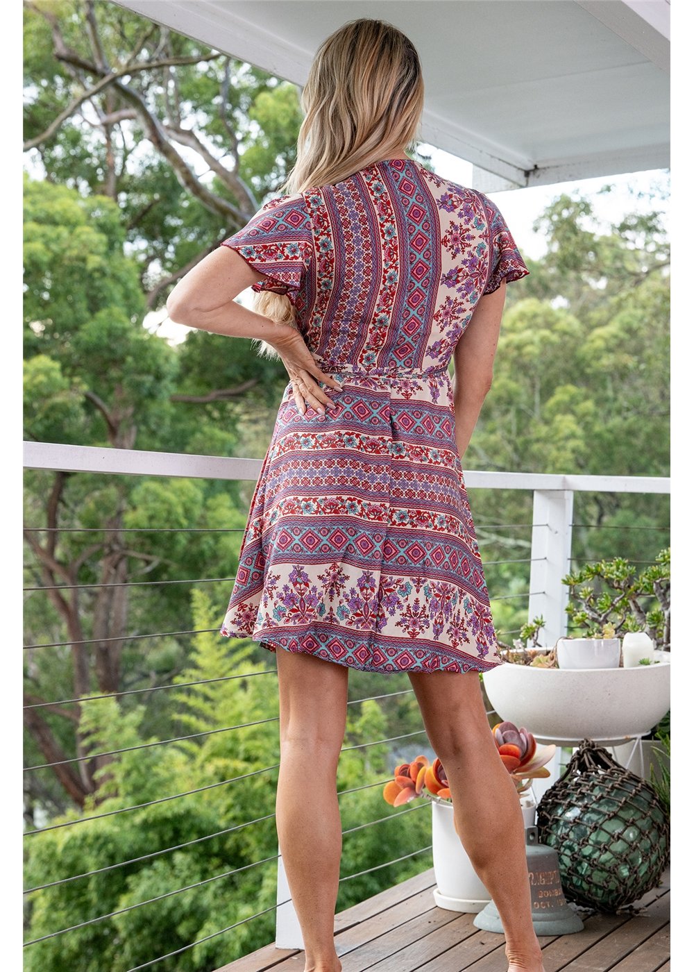 Gidja S/Sleeve Short Wrap Dress