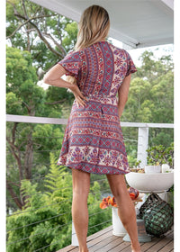 Gidja S/Sleeve Short Wrap Dress