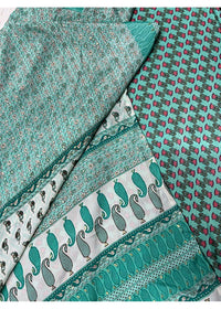 Aqua Sari Fabric Wrap Skirt - Aqua