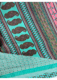 MELON Sari Fabric Wrap Skirt - Watermelon