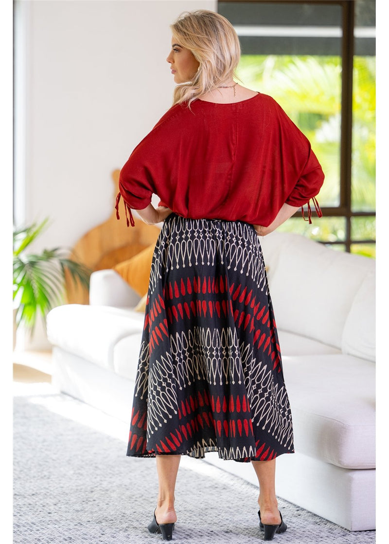 Yindi Cotton A-Line Skirt