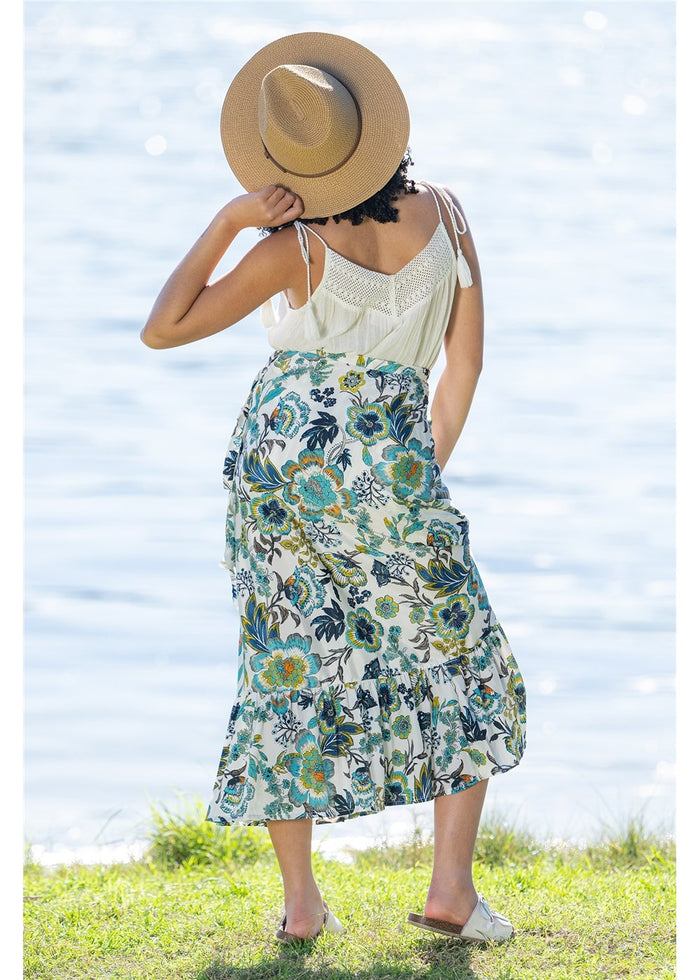 Kaya Frill Wrap Skirt, view 2