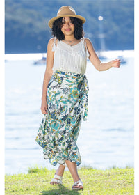 Kaya Frill Wrap Skirt, view 3