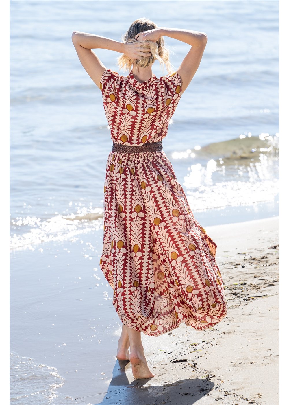 Coral Cotton Eshe Skirt