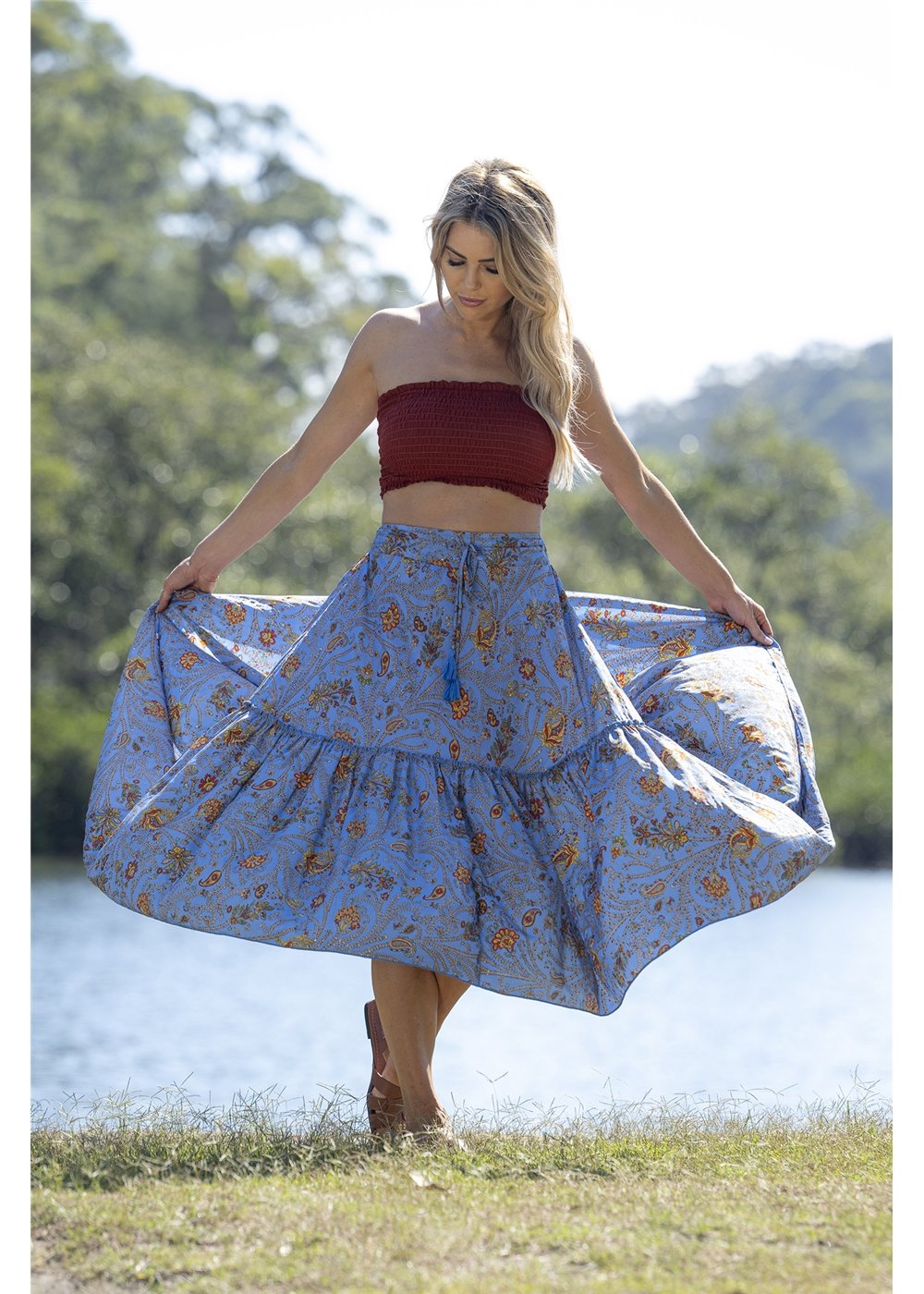 Janan Frill Maxi Skirt