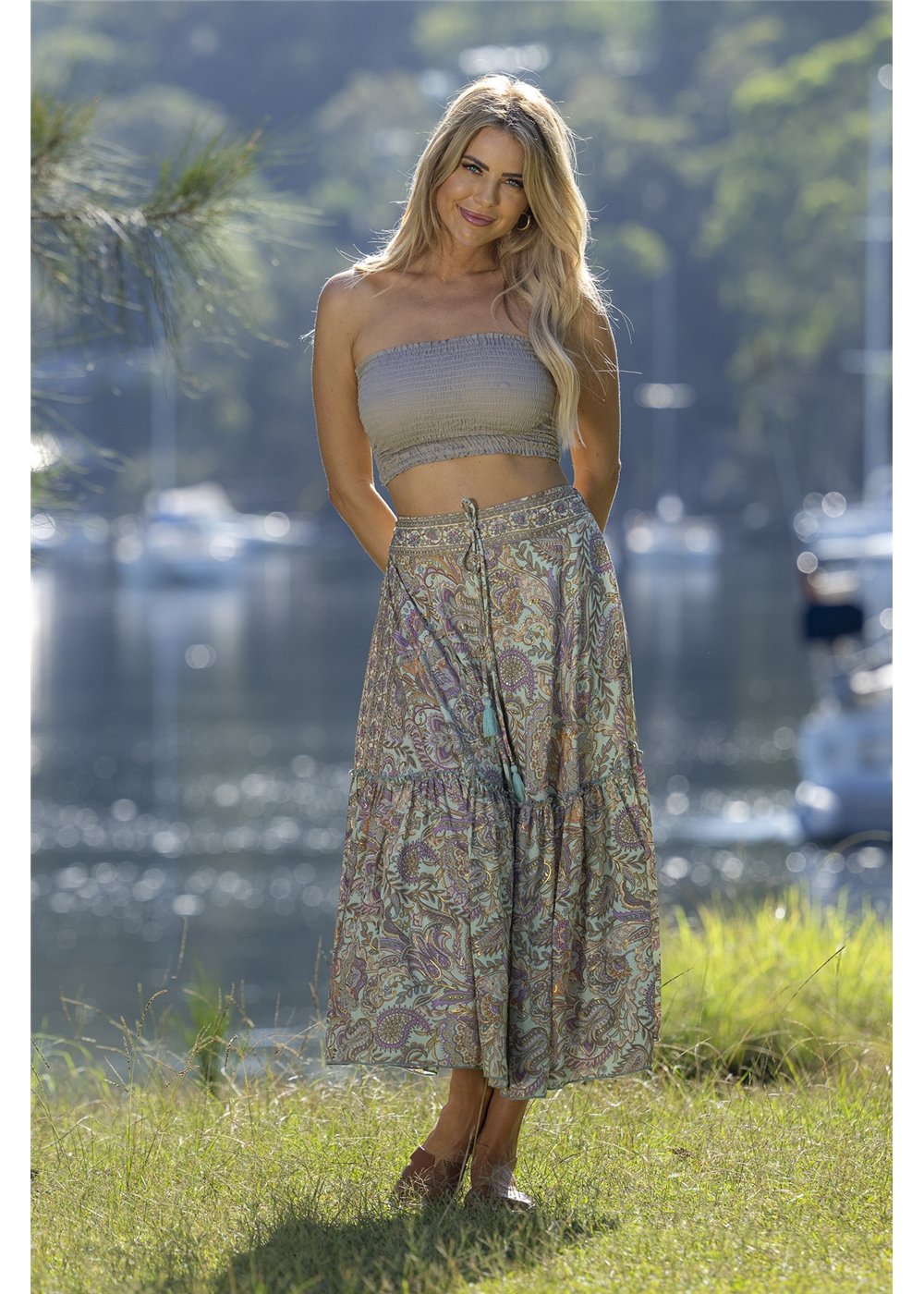 Yasmin Frill Maxi Skirt