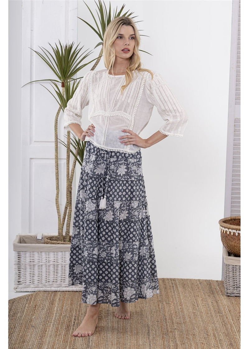 Carnation Skirt - Indigo