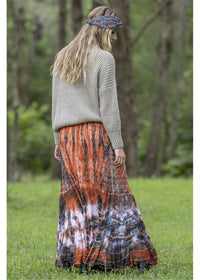 Nova Tie Dye Skirt Rust - Rust