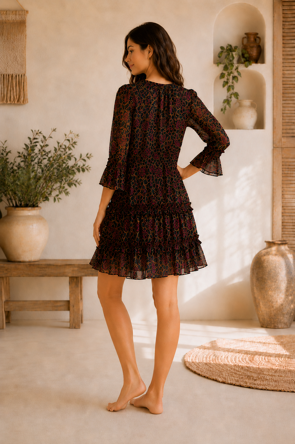 Floral Mini Dress (AP-77)