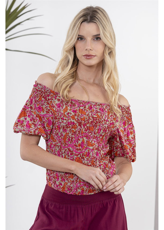 Pink Yarrow Ruched Top