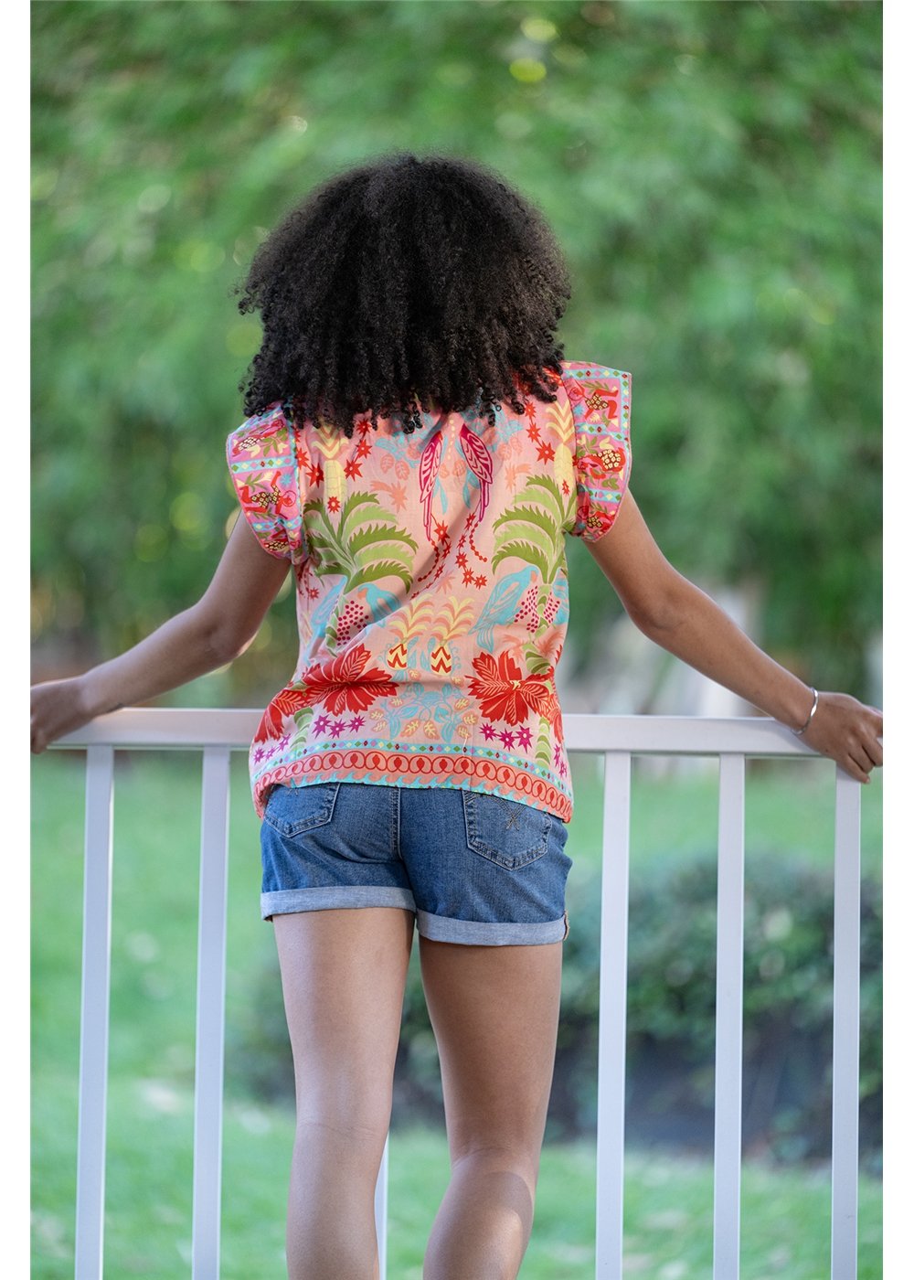 Hibiscus Square Neck Top