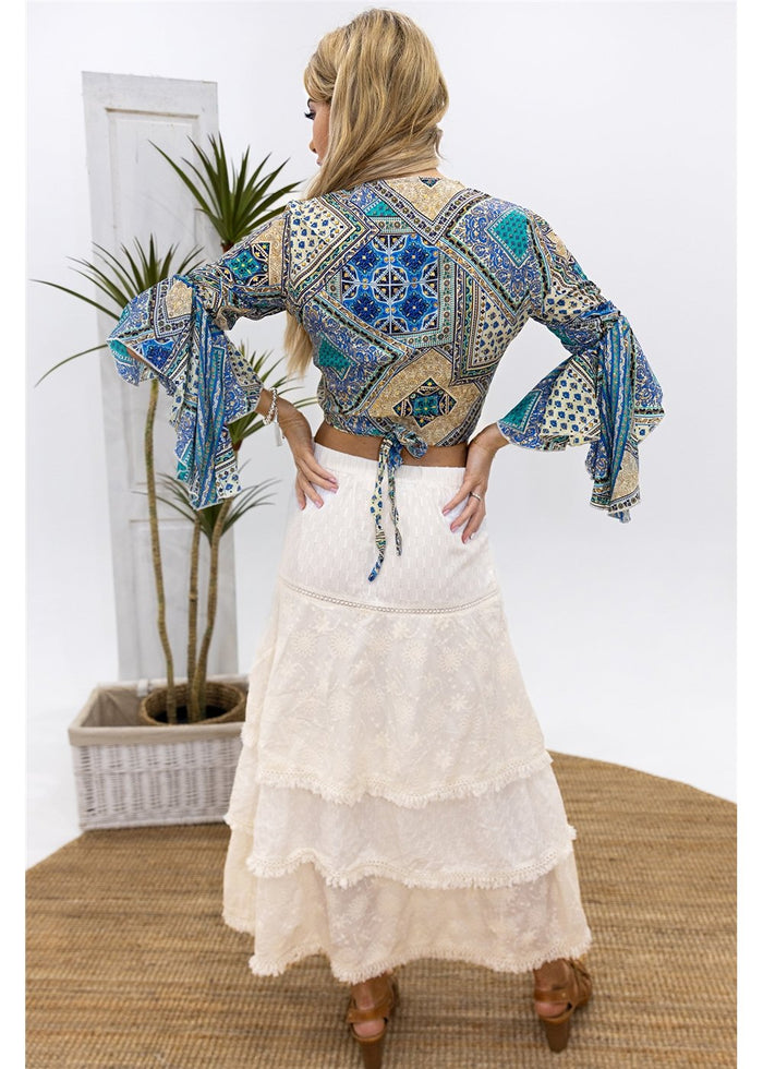 Laki Frill Sleeve Tie Top