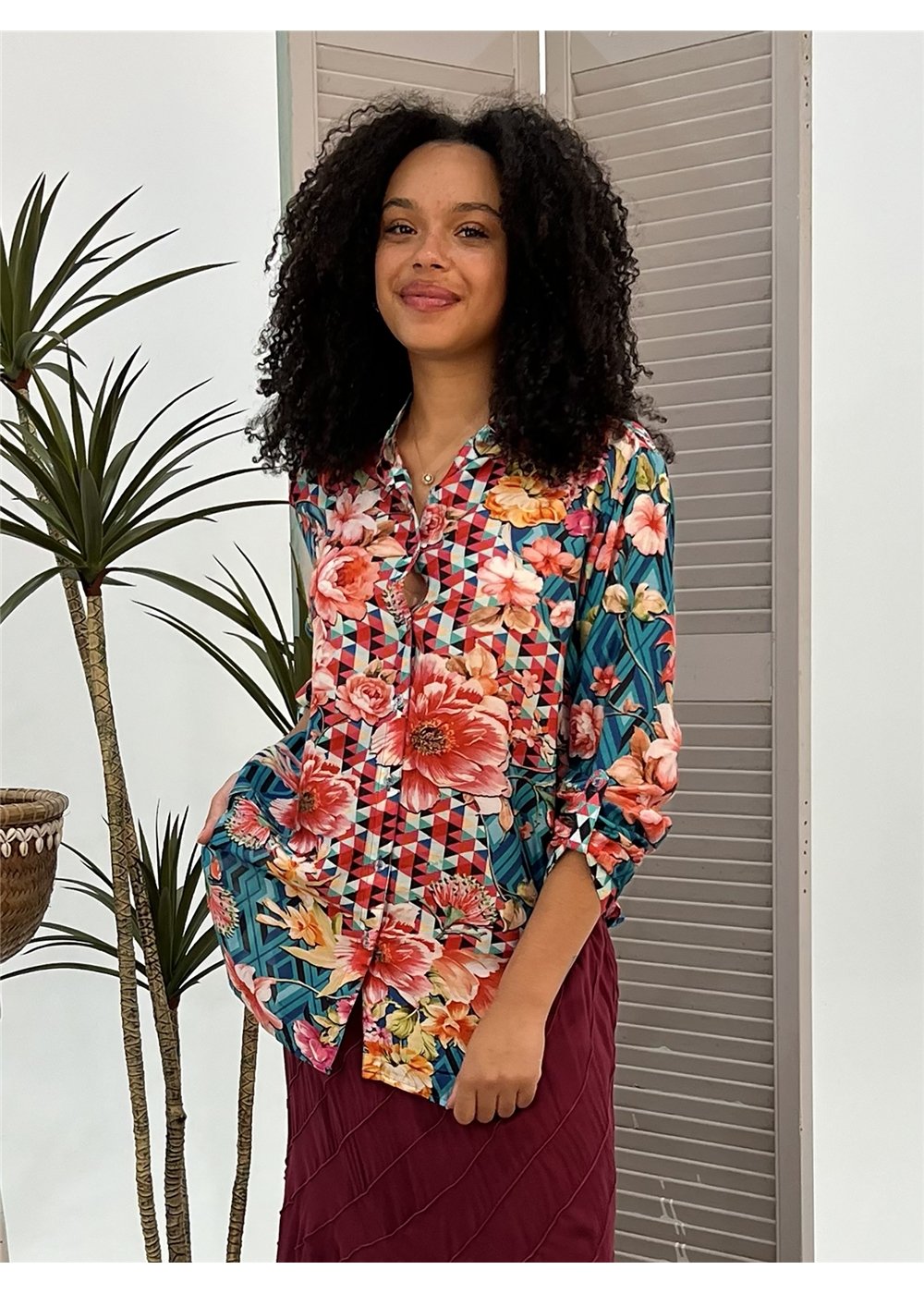 Floral Diamond Shirt