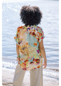 Desert Bloom V-neck Top