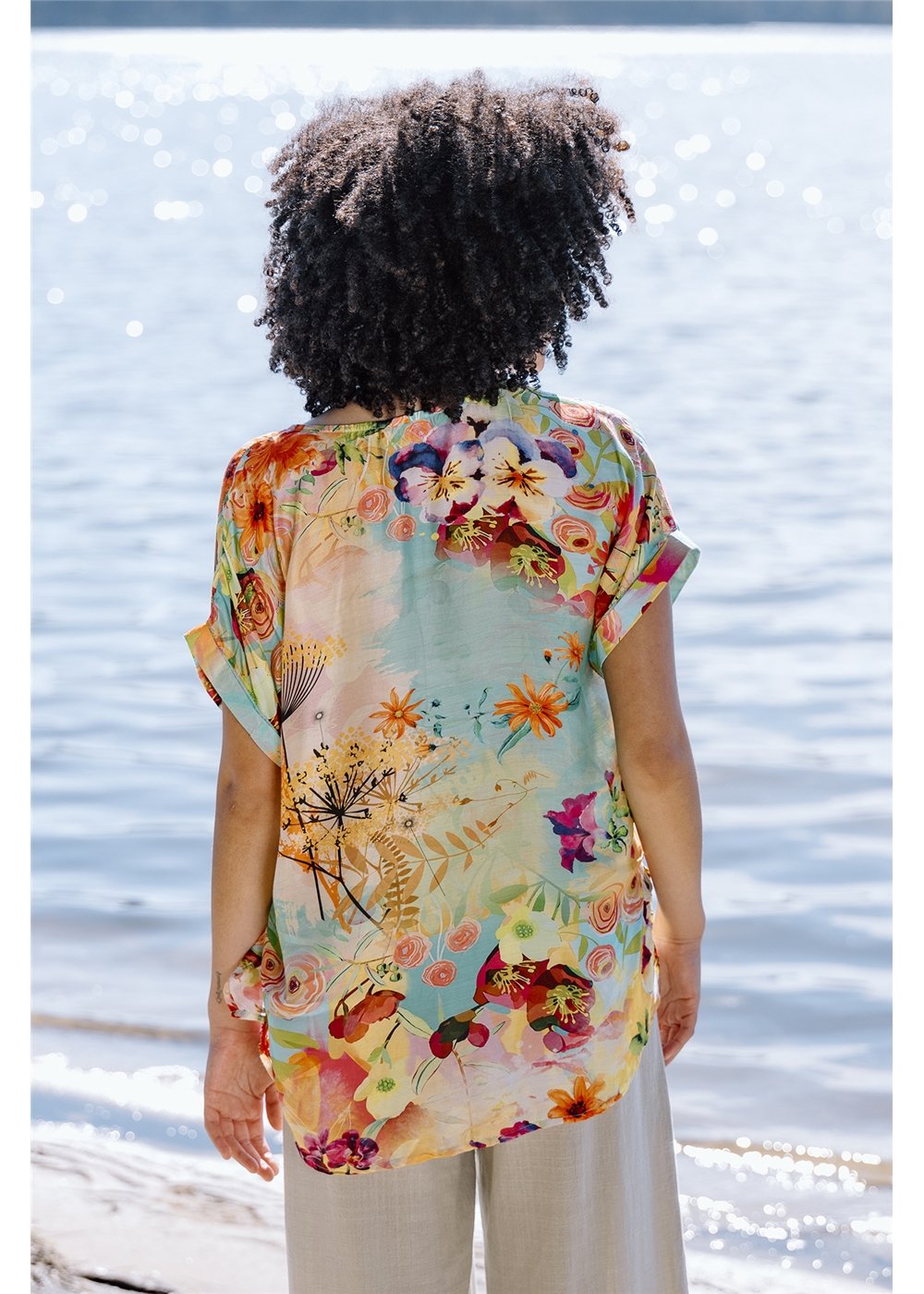 Desert Bloom V-neck Top