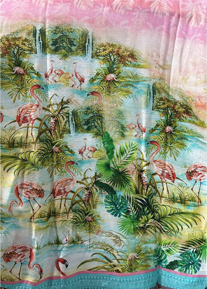 Flamingo V-Neck Top