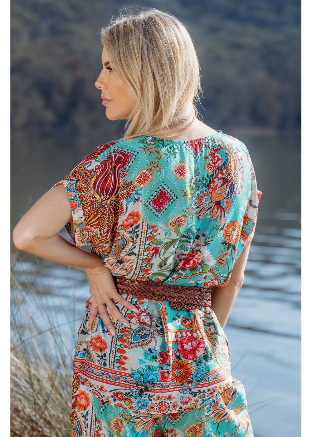 Mayura Cuff Sleeve V Neck Top